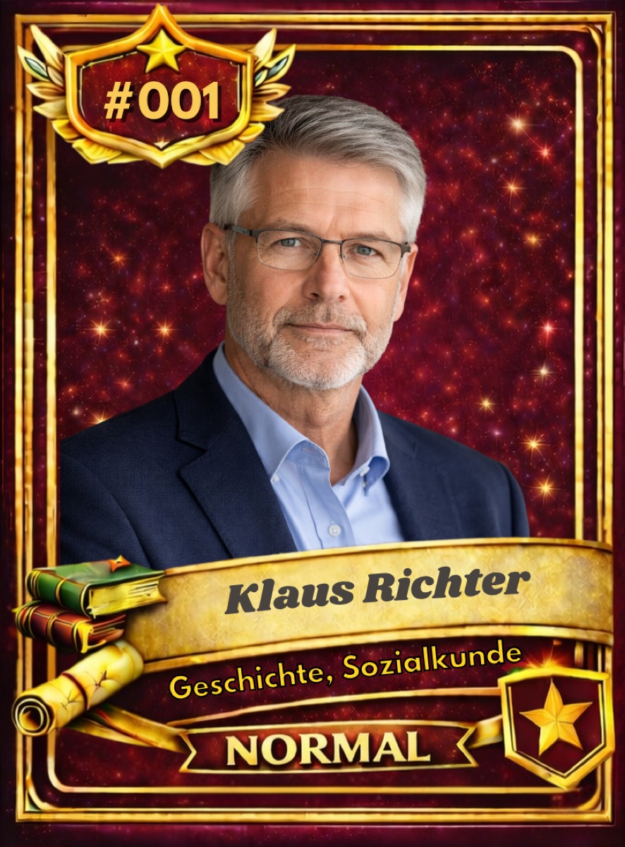 Rote Lehrer-Spielkarte