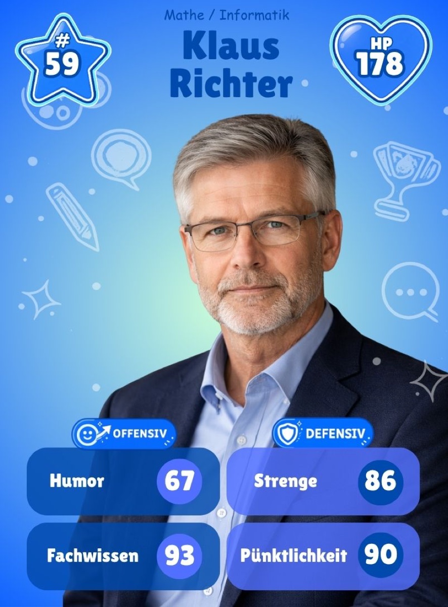 Spielkarte in Blau