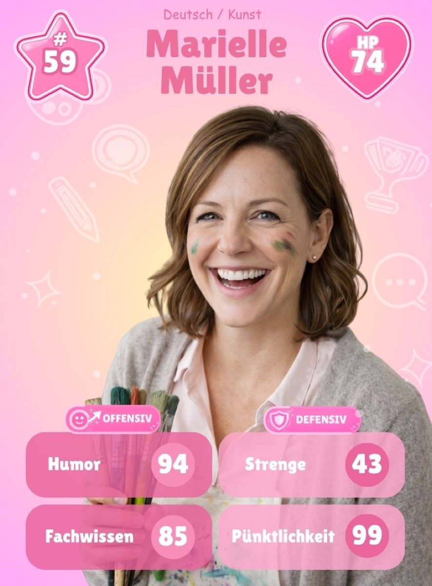 Spielkarte in Pink